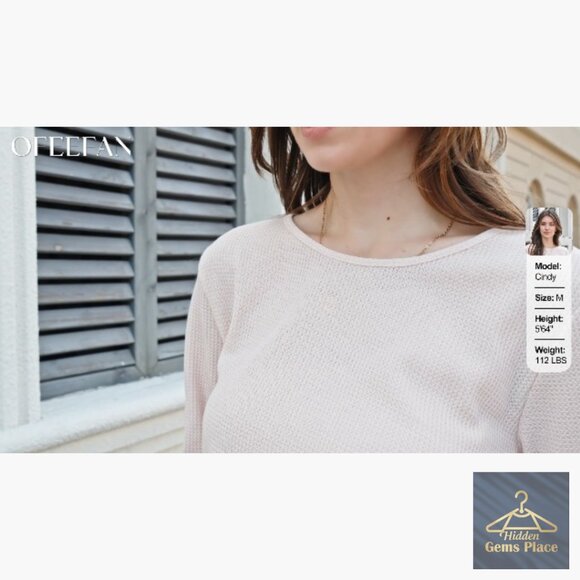 Plus Size Lace Crochet Blouse 3/4 Sleeve Waffle Knit Dressy Casual Top - Picture 7 of 7